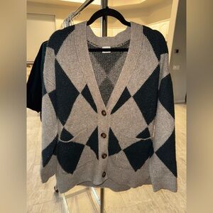 Abercrombie & Fitch Gray and Black Cardigan